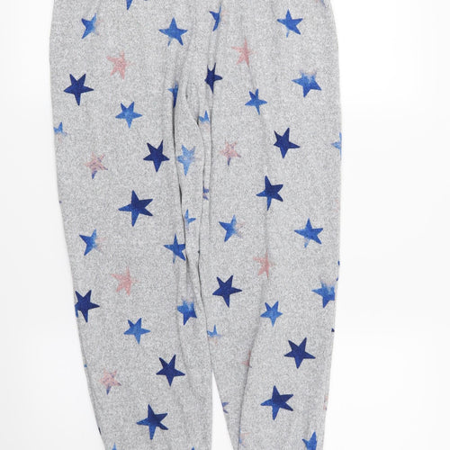 Debenhams Womens Grey Geometric  Top Pyjama Pants Size 10  - Star
