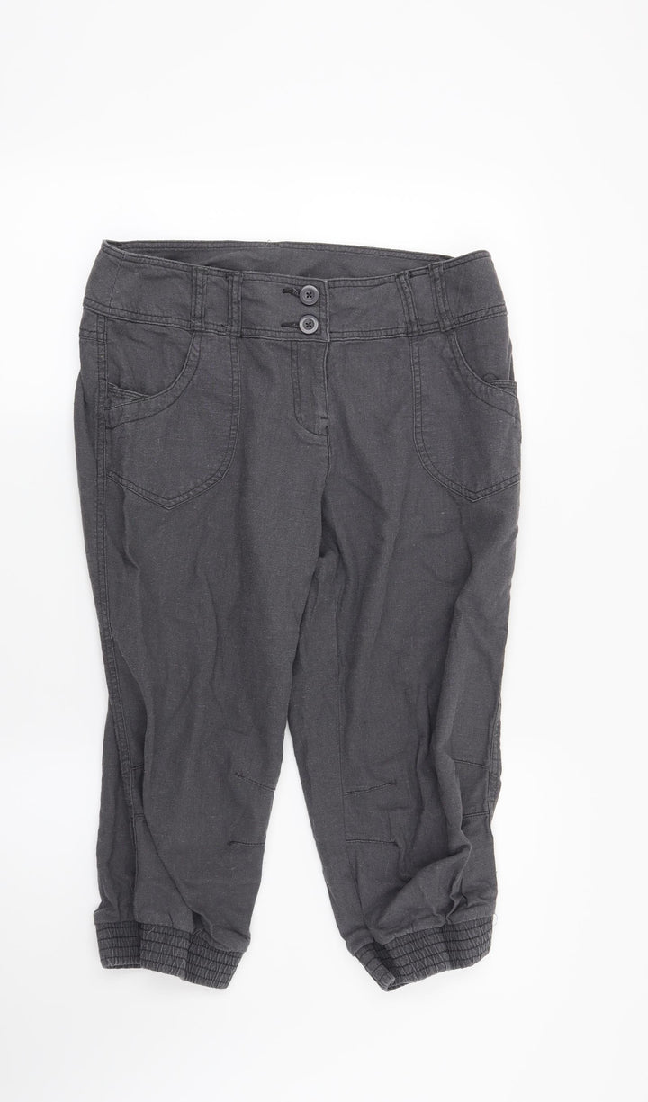 Papaya Womens Grey   Trousers  Size 12 L20 in
