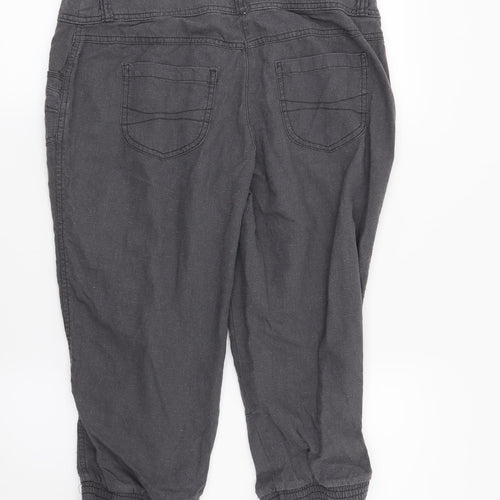 Papaya Womens Grey   Trousers  Size 12 L20 in