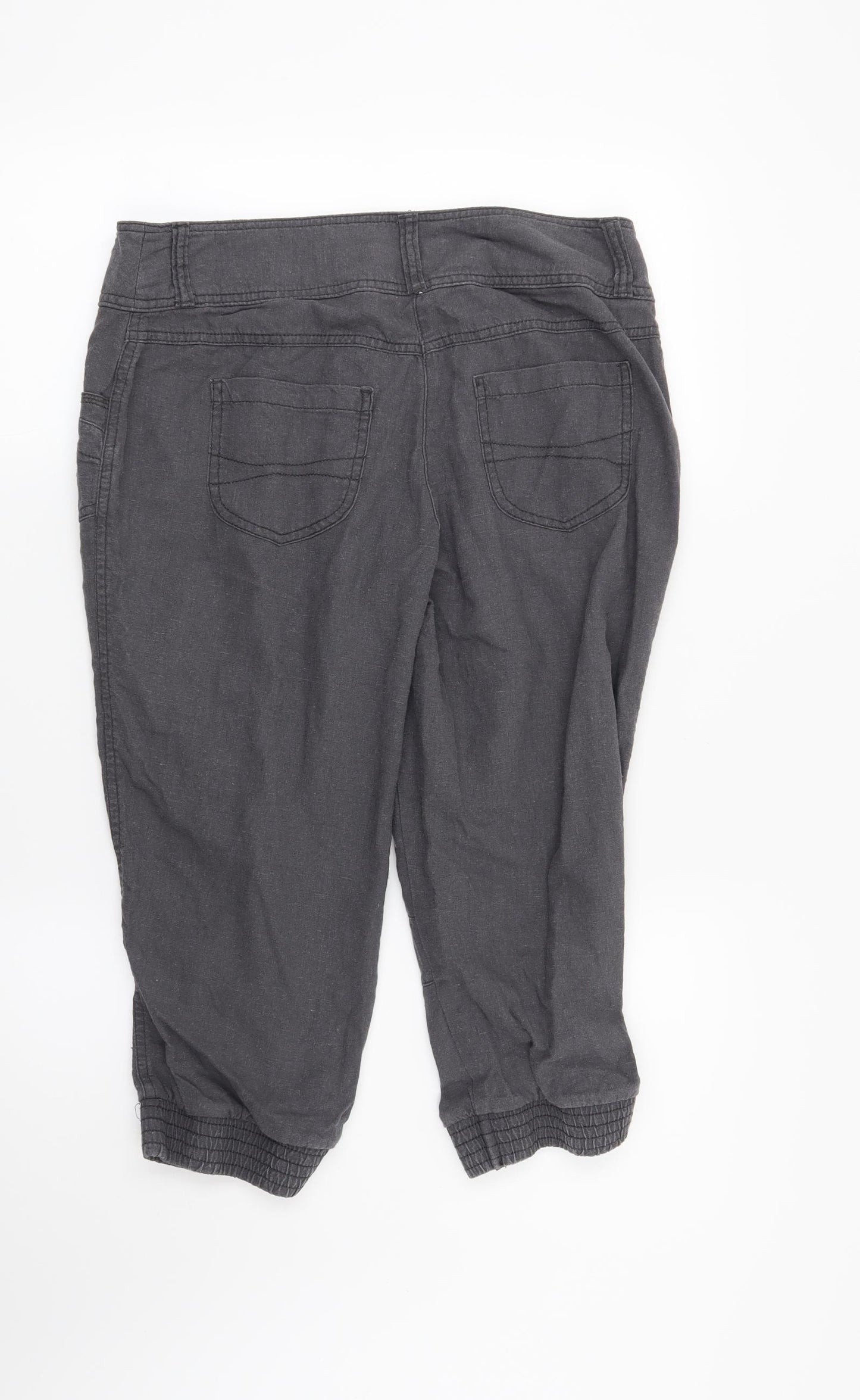 Papaya Womens Grey   Trousers  Size 12 L20 in