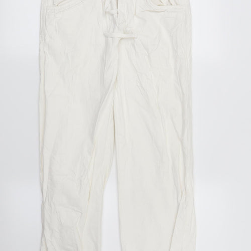 Preworn Womens White   Trousers  Size 28 in L28 in