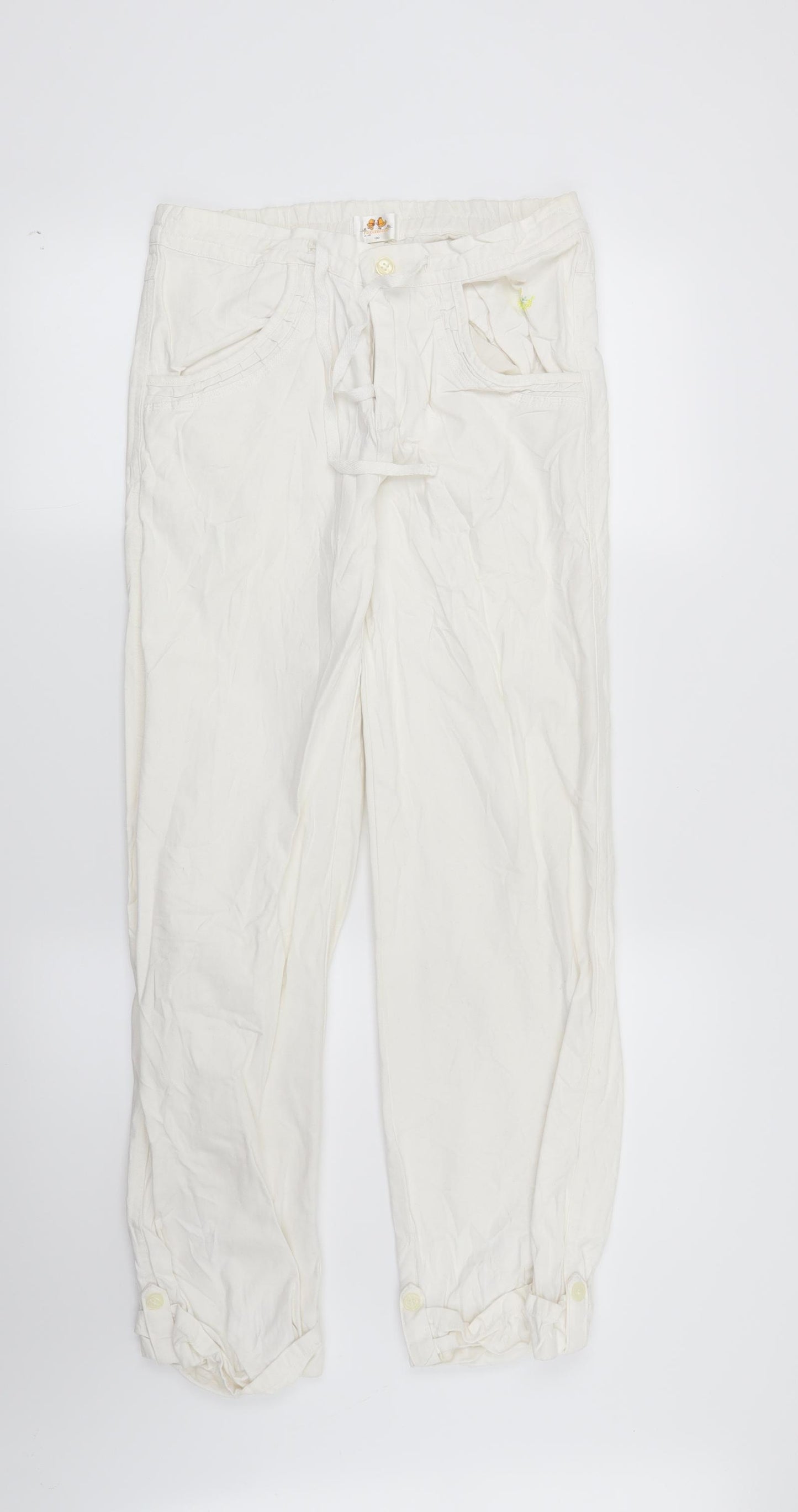 Preworn Womens White   Trousers  Size 28 in L28 in