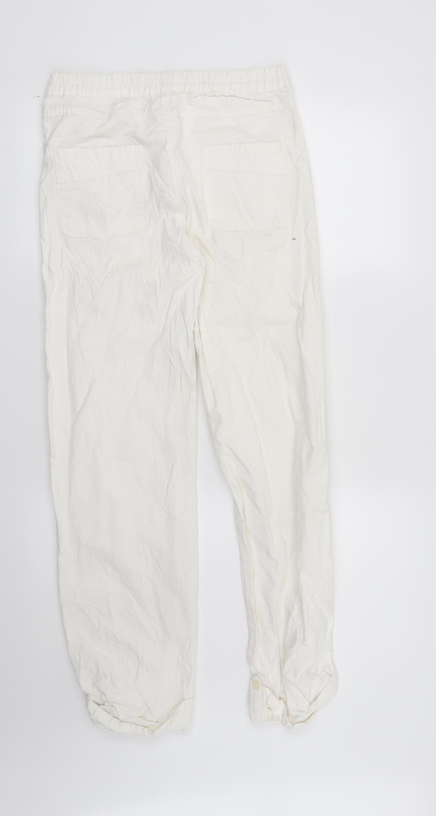 Preworn Womens White   Trousers  Size 28 in L28 in