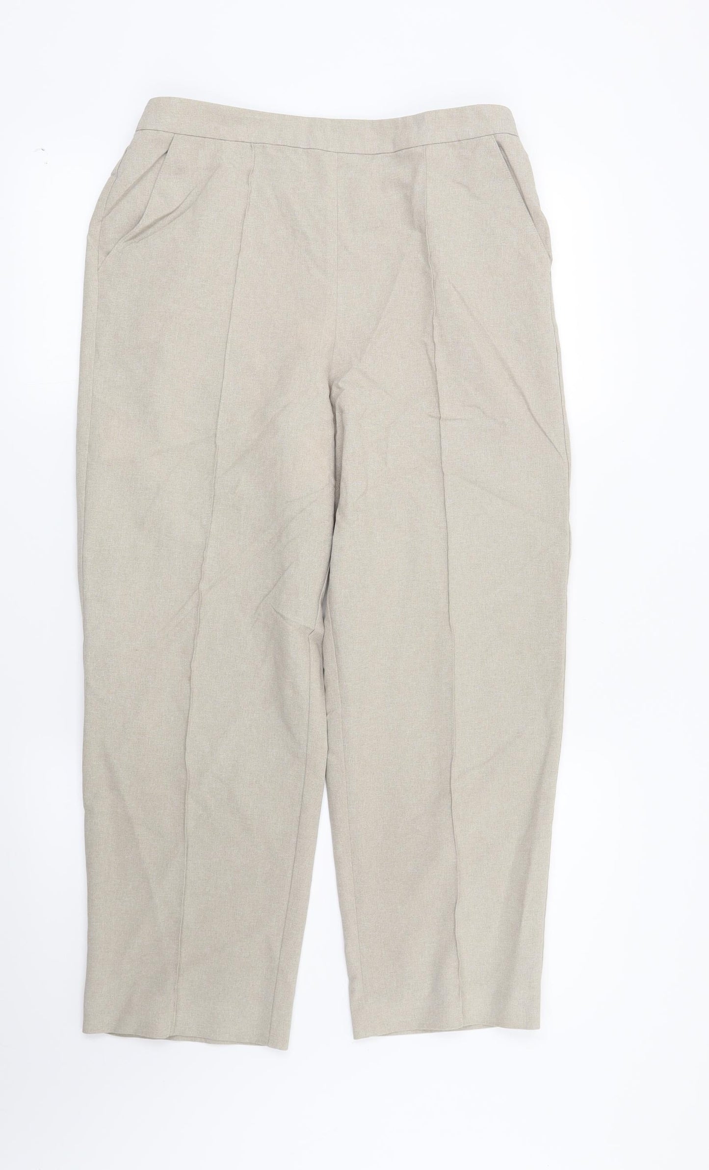 Isle Womens Beige   Trousers  Size 12 L25 in