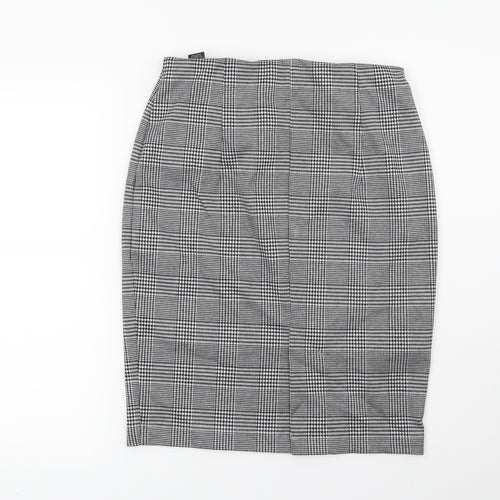 Marks and Spencer Womens Black Houndstooth  Straight & Pencil Skirt Size 12