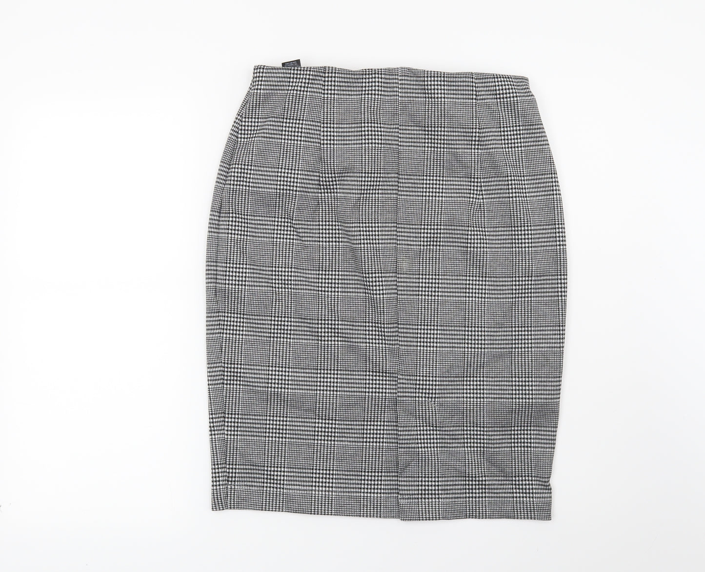 Marks and Spencer Womens Black Houndstooth  Straight & Pencil Skirt Size 12