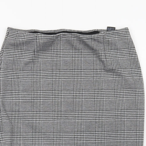 Marks and Spencer Womens Black Houndstooth  Straight & Pencil Skirt Size 12