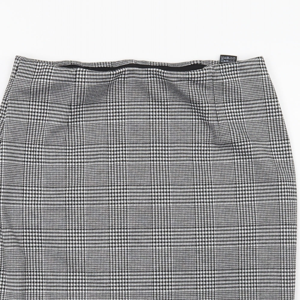 Marks and Spencer Womens Black Houndstooth  Straight & Pencil Skirt Size 12