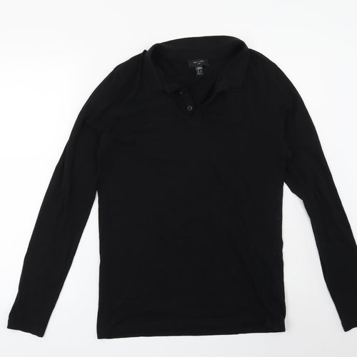 New Look Mens Black    Polo Size M