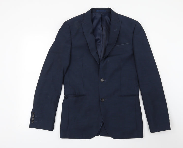 Cedar Wood State Mens Blue Jacket Suit Jacket Size 36