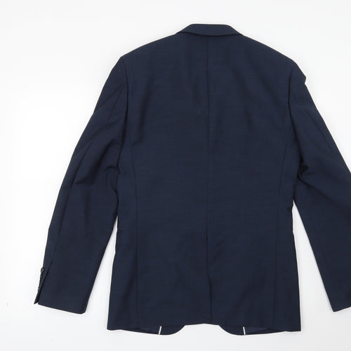 Cedar Wood State Mens Blue   Jacket Suit Jacket Size 36