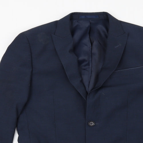 Cedar Wood State Mens Blue   Jacket Suit Jacket Size 36