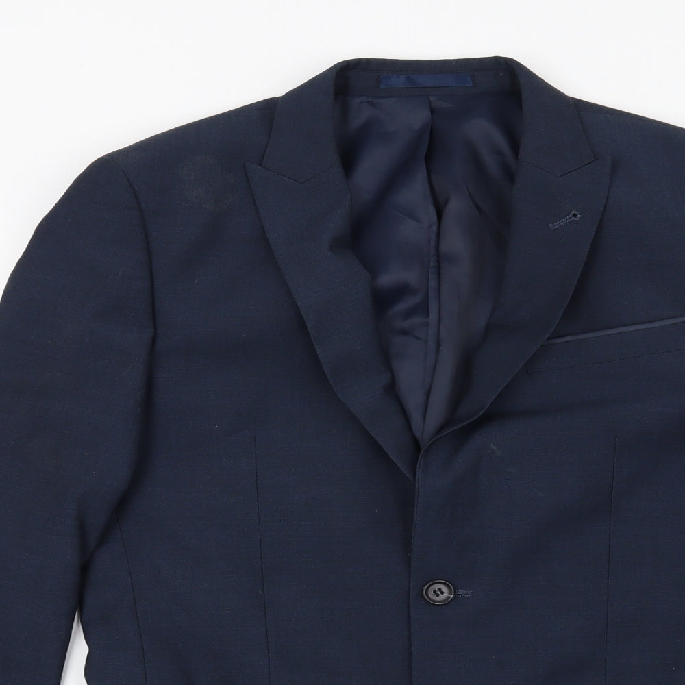 Cedar Wood State Mens Blue   Jacket Suit Jacket Size 36