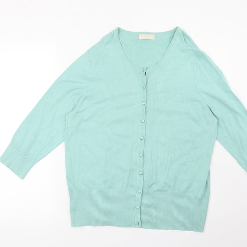 Marks and Spencer Womens Green   Cardigan Jumper Size 16