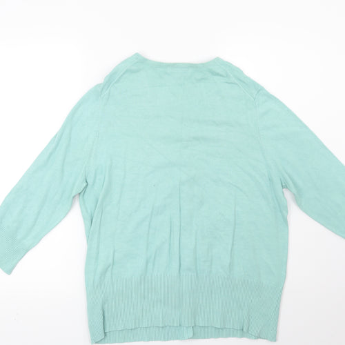 Marks and Spencer Womens Green   Cardigan Jumper Size 16