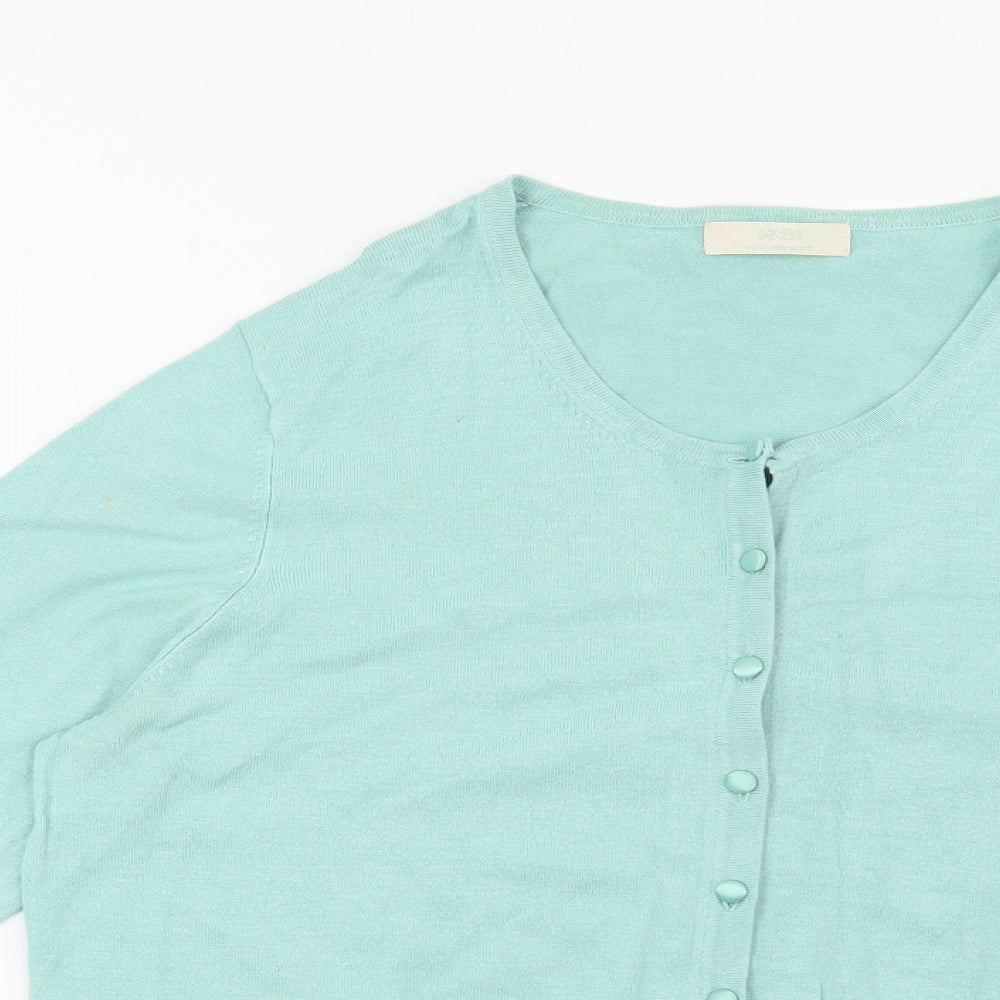 Marks and Spencer Womens Green   Cardigan Jumper Size 16