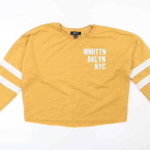 New Look Girls Yellow   Pullover Sweatshirt Size 14-15 Years  - MNHTTN BKLYN NYC