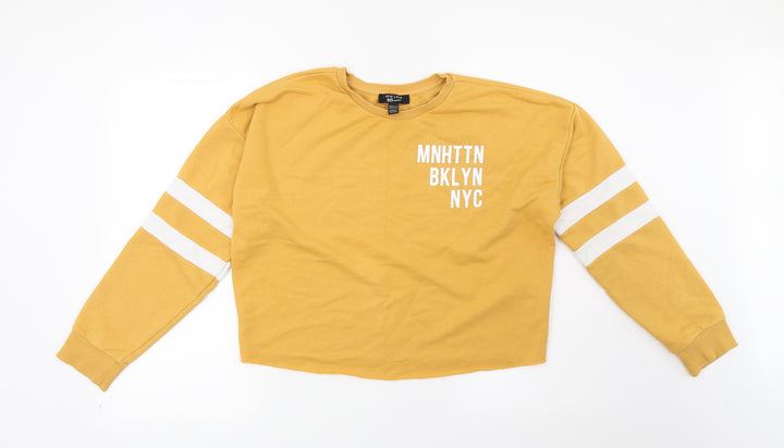 New Look Girls Yellow   Pullover Sweatshirt Size 14-15 Years  - MNHTTN BKLYN NYC