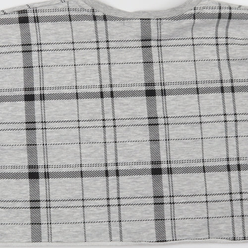 Primark Womens Grey Check  Pullover Sweatshirt Size 4