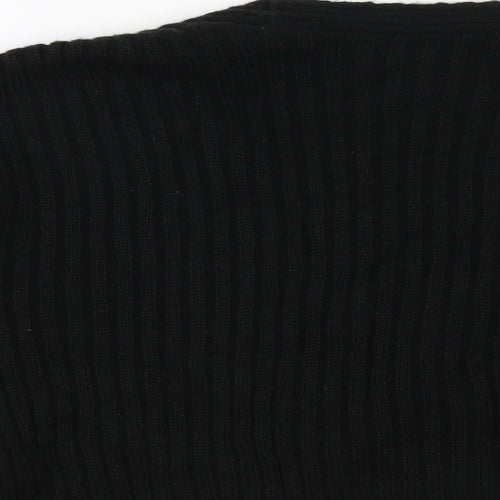 New Look Womens Black Striped  Pullover Jumper Size M