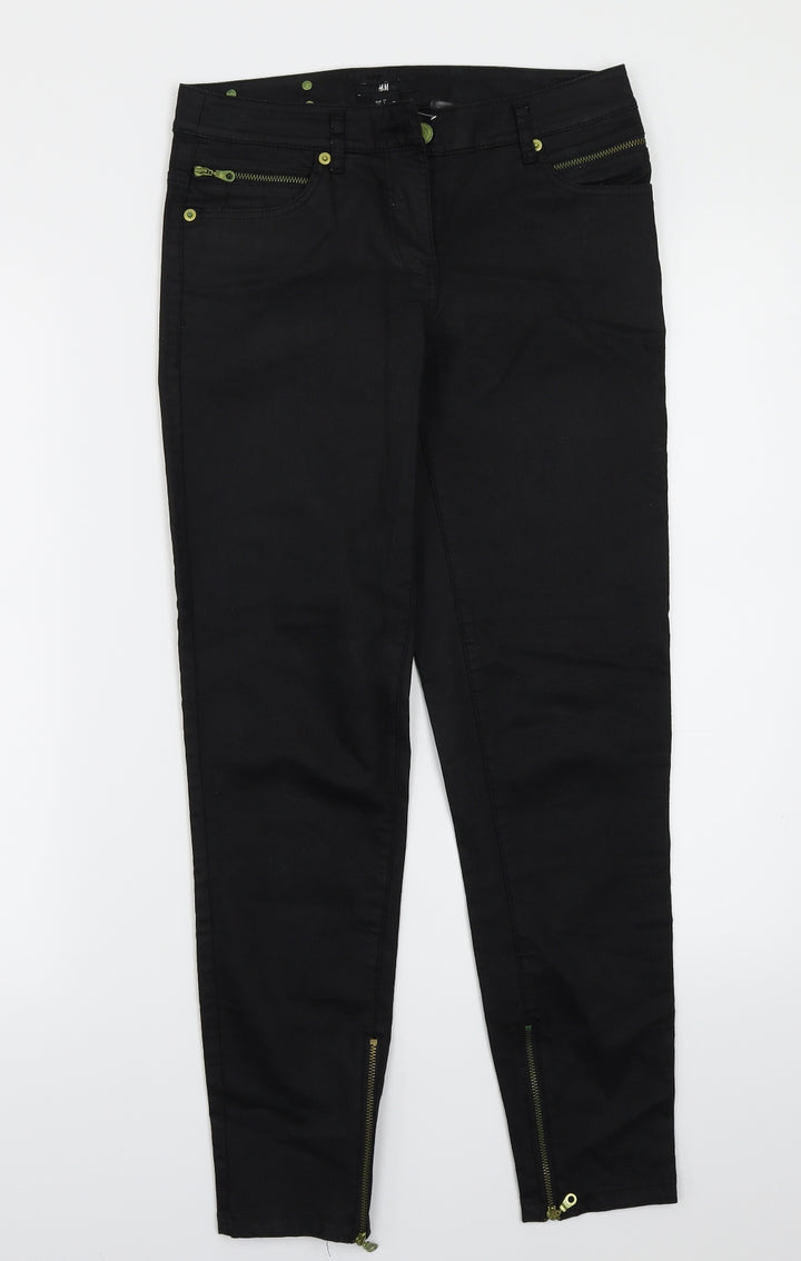 H&M Womens Black   Straight Jeans Size 4 L26 in