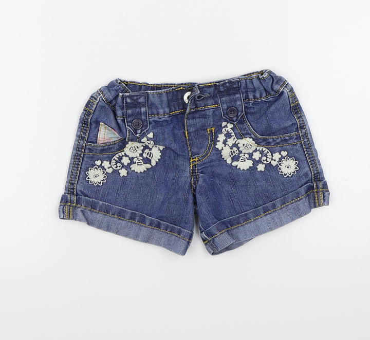 Marks and Spencer Girls Blue Bermuda Shorts Size 5-6 Years
