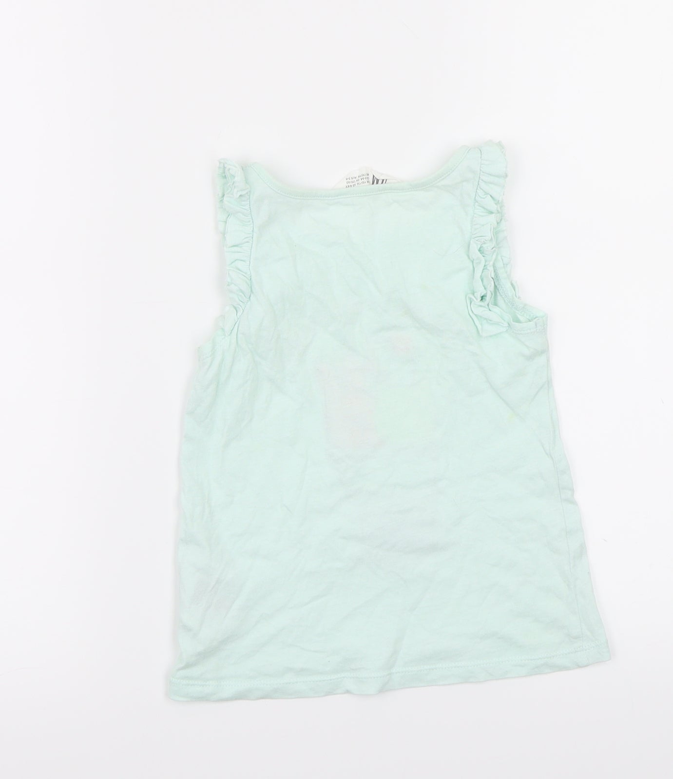 H&M Girls Green Batik  Basic T-Shirt Size 5 Years