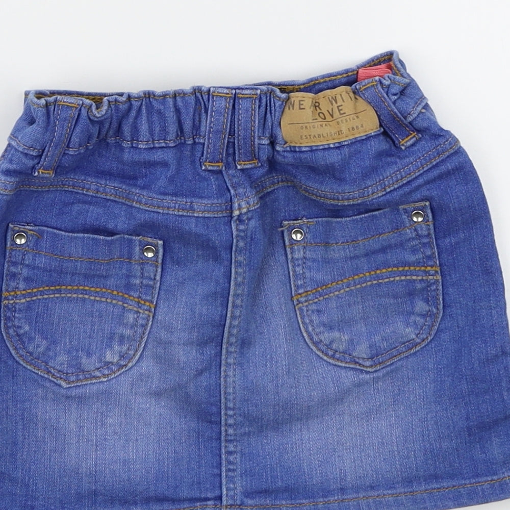 Marks and Spencer Girls Blue   A-Line Skirt Size 4-5 Years