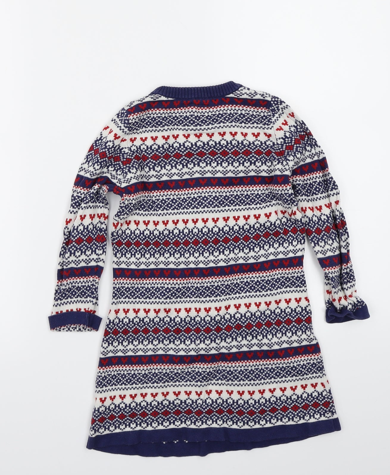 TU Girls Blue Geometric  A-Line  Size 3-4 Years