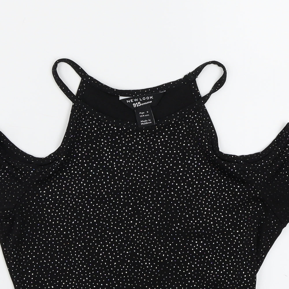 Newlook Girls Black   Basic T-Shirt Size 9 Years