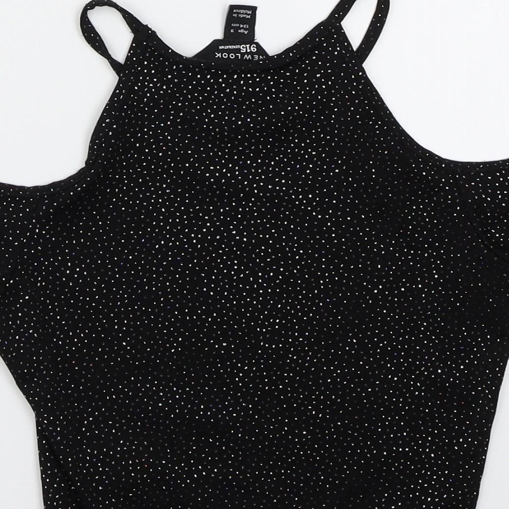 Newlook Girls Black   Basic T-Shirt Size 9 Years