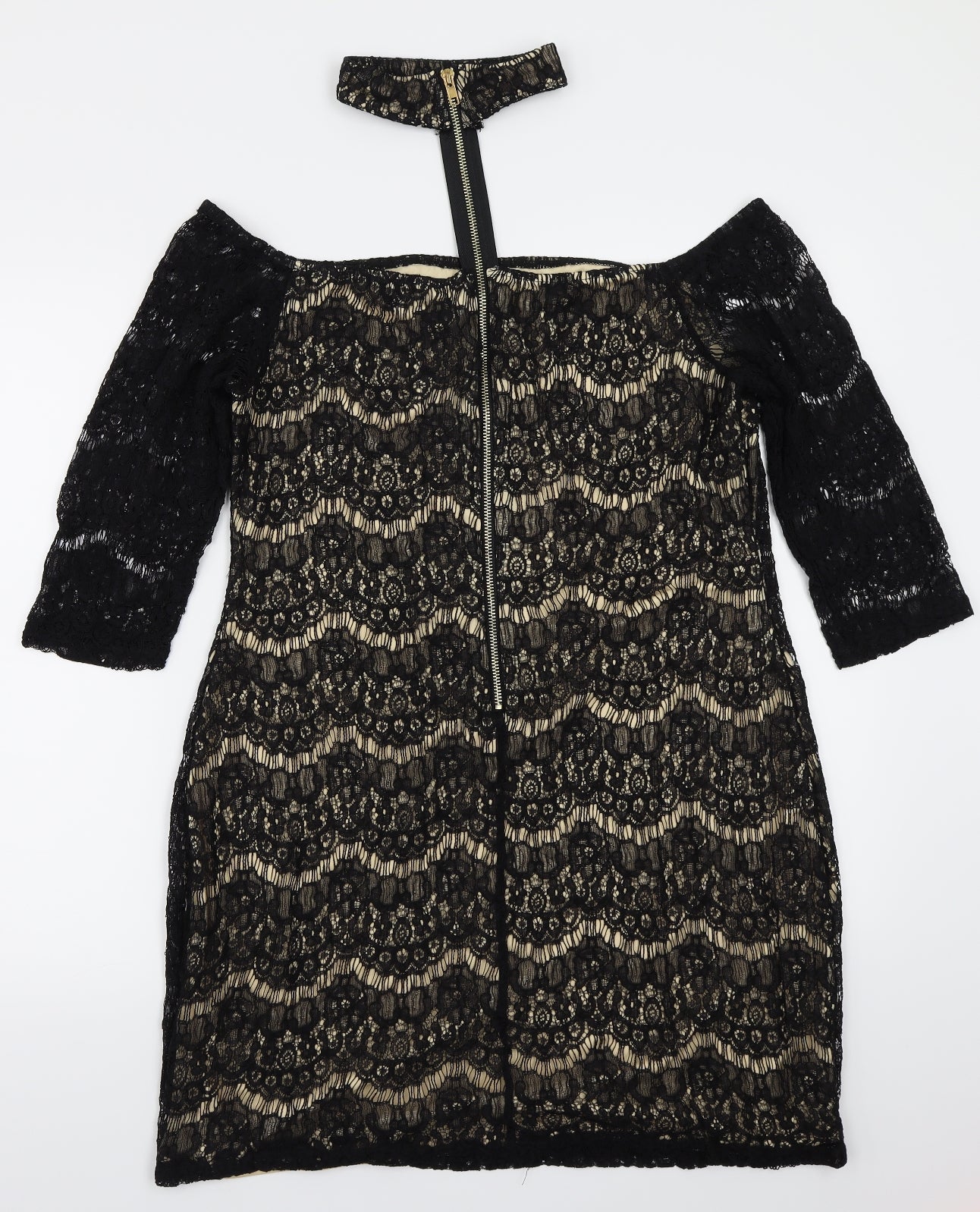 Boohoo Womens Black  Rayon A-Line  Size 18