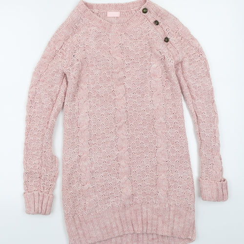 NEXT Girls Pink   Pullover Jumper Size 7 Years