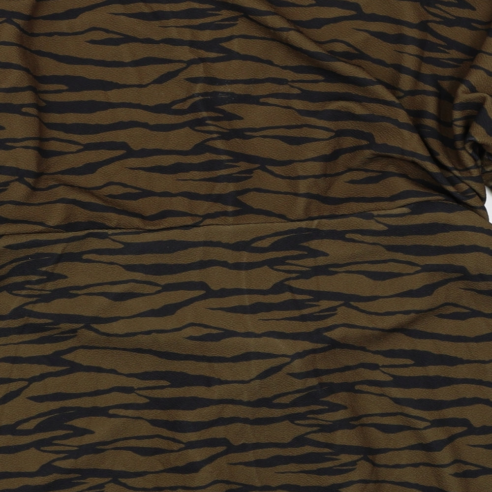 pretty little things Womens Brown Animal Print  A-Line  Size 18