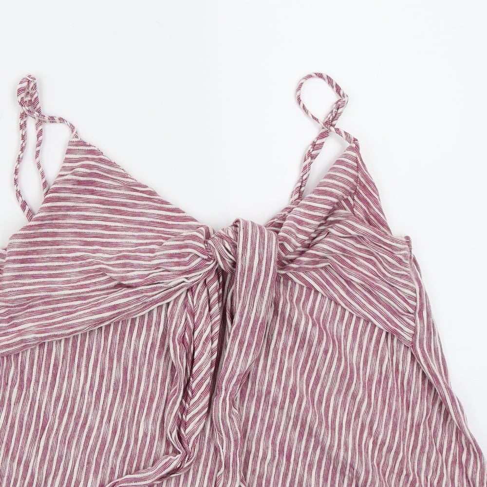 George Womens Purple Striped  Basic Tank Size 16