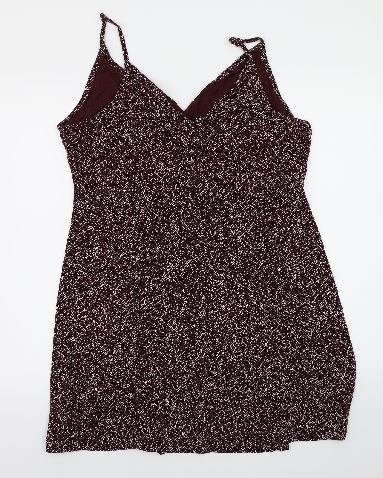 H&M Womens Purple Polka Dot Rayon A-Line  Size L