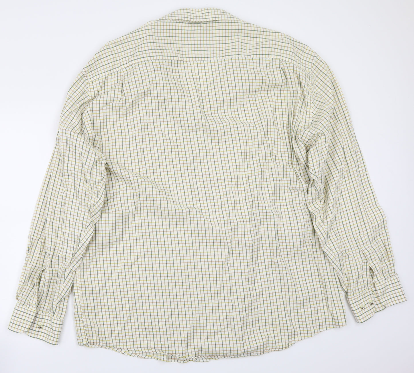 Rydale Mens Ivory Check   Button-Up Size 4XL
