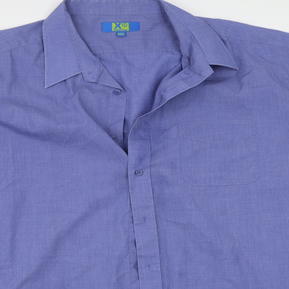 Mansize Mens Blue    Button-Up Size 3XL