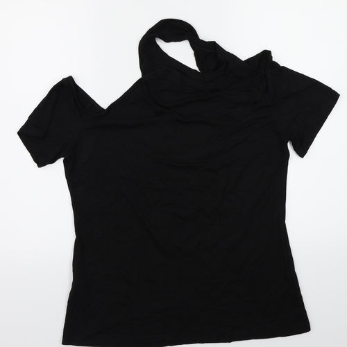 Preworn Womens Black   Basic T-Shirt Size XL