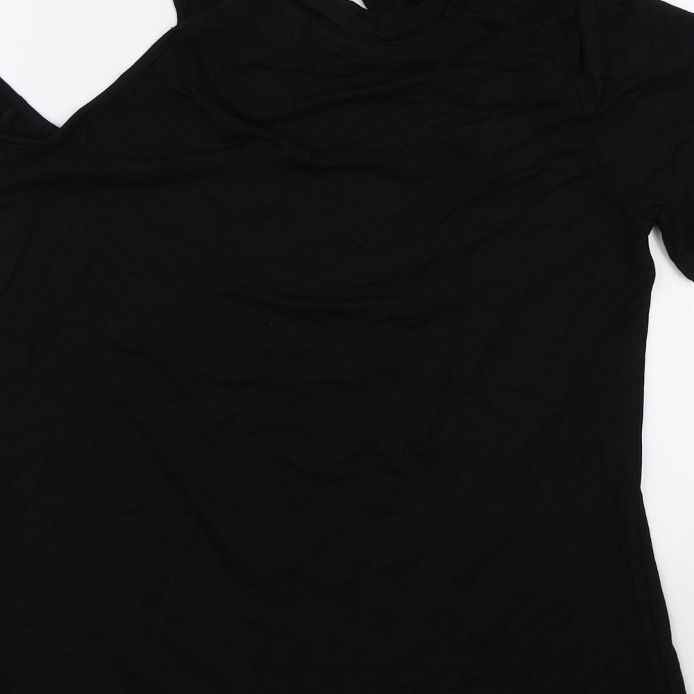 Preworn Womens Black   Basic T-Shirt Size XL