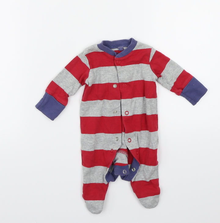 NEXT Baby Grey Striped Babygrow One-Piece One Size