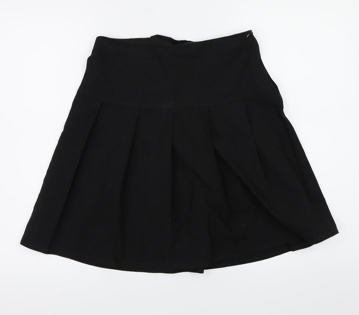 Marks and Spencer Girls Black   A-Line Skirt Size 12 Years
