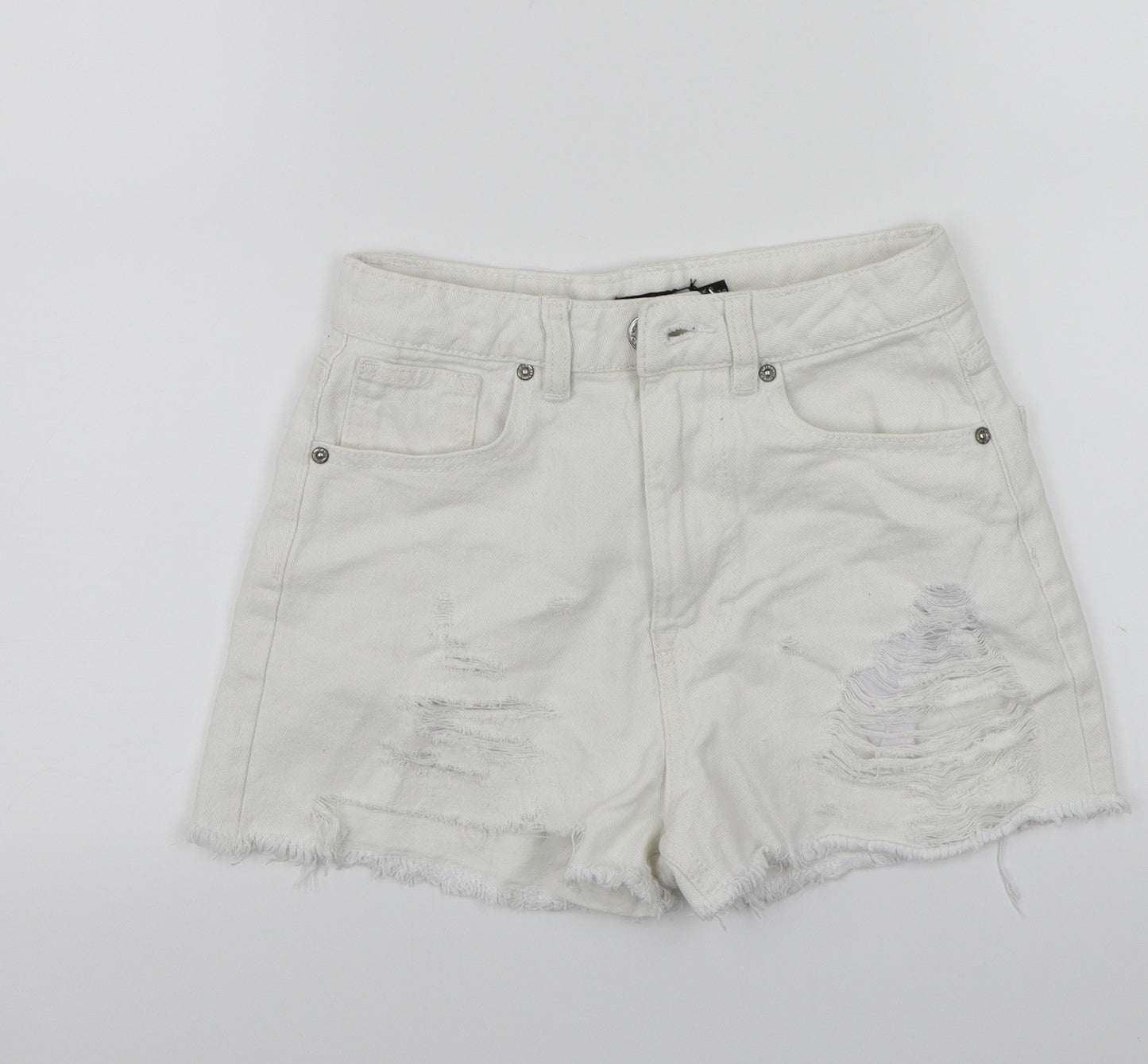 Boohoo Womens White   Bermuda Shorts Size 6