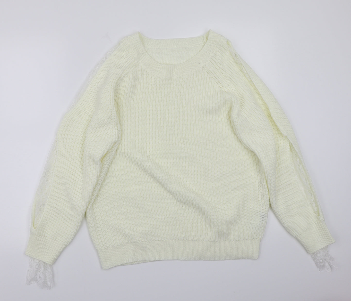SheIn Womens White   Pullover Jumper Size XL
