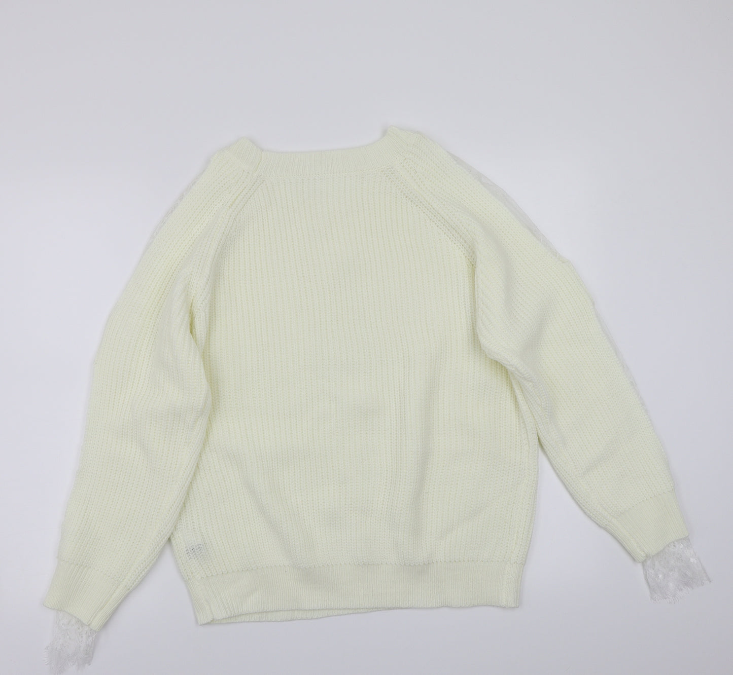 SheIn Womens White   Pullover Jumper Size XL