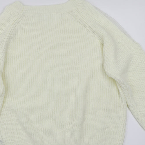 SheIn Womens White   Pullover Jumper Size XL