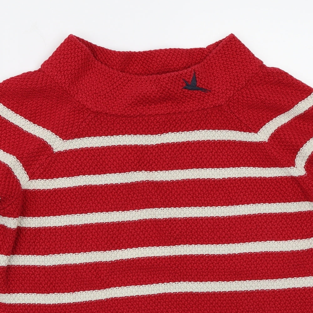 Per Una Womens Red Striped  Pullover Jumper Size 10