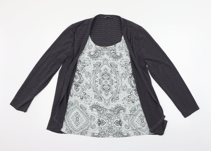 Bonmarché Womens Grey   Pullover Jumper Size 14
