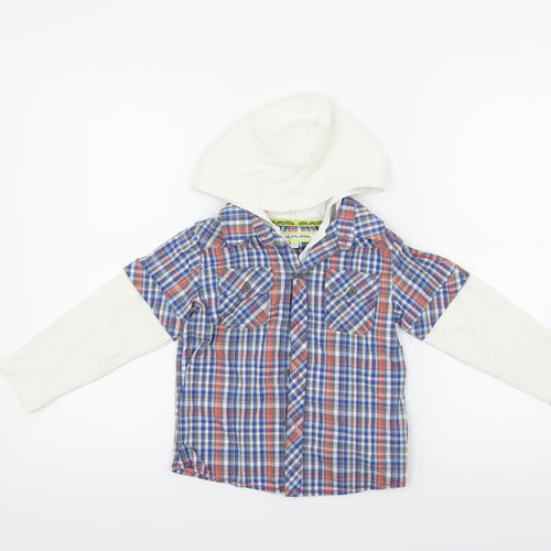Rocha John Rocha Girls Blue Check  Jacket  Size 4-5 Years