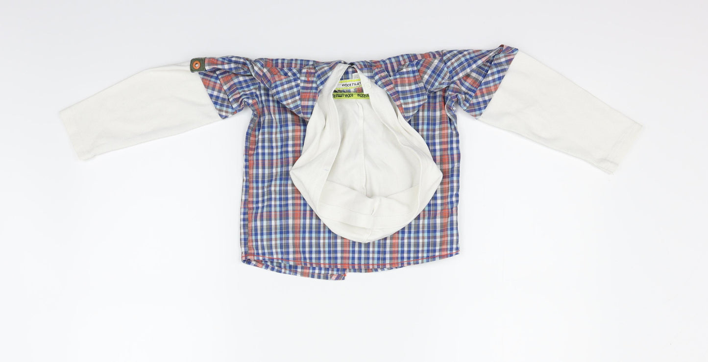 Rocha John Rocha Girls Blue Check  Jacket  Size 4-5 Years